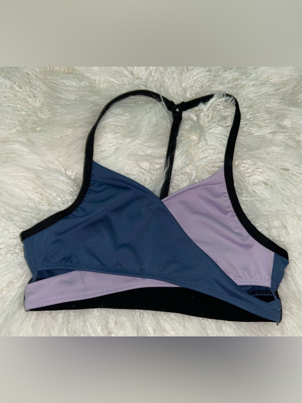 PINK Victoria's Secret Navy and Lavender Reversible Sports Bralette